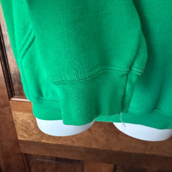 Gildan Green Hoodie Sweatshirt w/IRISH & Shamrock Medium - Picture 6 of 12